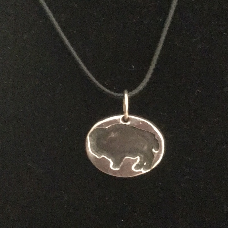 925 Silver Buffalo Pendant Necklace